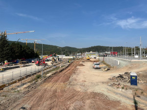 VIDEO: Dělníci dokončili stavbu vratné smyčky v Pisárkách. Zajistí komfort návštěvníkům budoucí arény