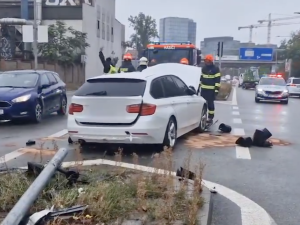 VIDEO: Muž se vyboural v centru Brna při honičce s policií. Vyhýbal se nástupu do vězení