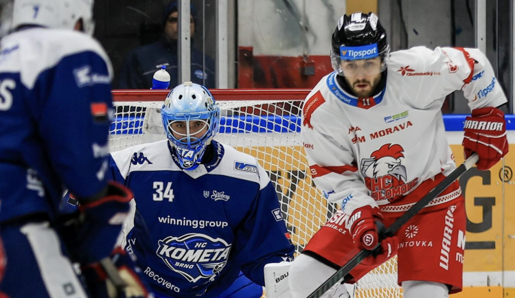 Kometa prohrála moravské derby. Olomouc v Brně zvítězila 4:1