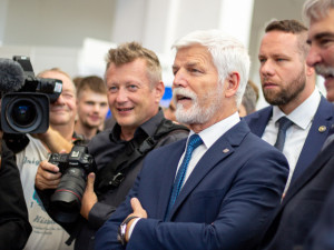 FOTOGALERIE: Prezident Petr Pavel navštívil jižní Moravu. Podívejte se, jak vypadal jeho příjezd na výstaviště