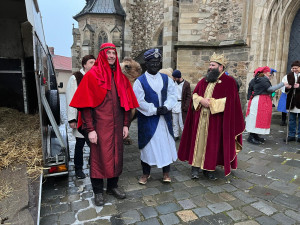 VIDEO: Brňané oslavovali Tři krále. Kašpar, Melichar a Baltazar na velbloudech projeli městem