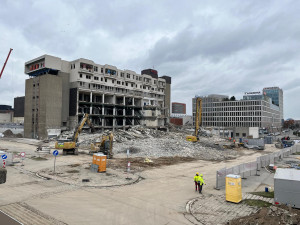 FOTOGALERIE: Bývalý Prior mizí Brňanům před očima. Podívejte se, jak postoupila demolice