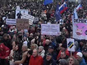 Nejen brněnské náměstí Svobody zaplnily davy Slováků. Účastníci protestů se vymezili vůči Ficově vládě