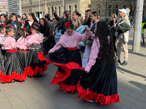 VIDEO: Romové v Brně oslavují svou kulturu. Za doprovodu hudby dotančili do centra města