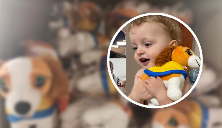 Pejsek Defík slavil páté narozeniny. Záchranáři plyšáka vozí k dětským případům