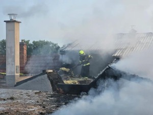 V Černé Hoře na Blanensku shořel rodinný dům, nikdo nepřišel k úhoně