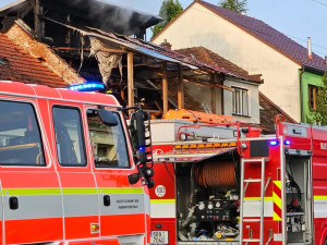 V Černé Hoře na Blanensku shořel rodinný dům, nikdo nepřišel k úhoně