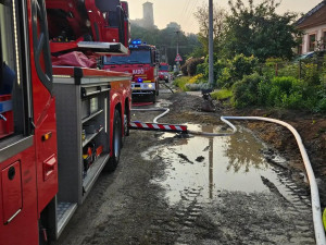 V Černé Hoře na Blanensku shořel rodinný dům, nikdo nepřišel k úhoně