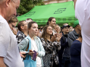FOTO: Volby na obzoru. Do Brna ve stejný den zavítali Petr Fiala i Andrej Babiš