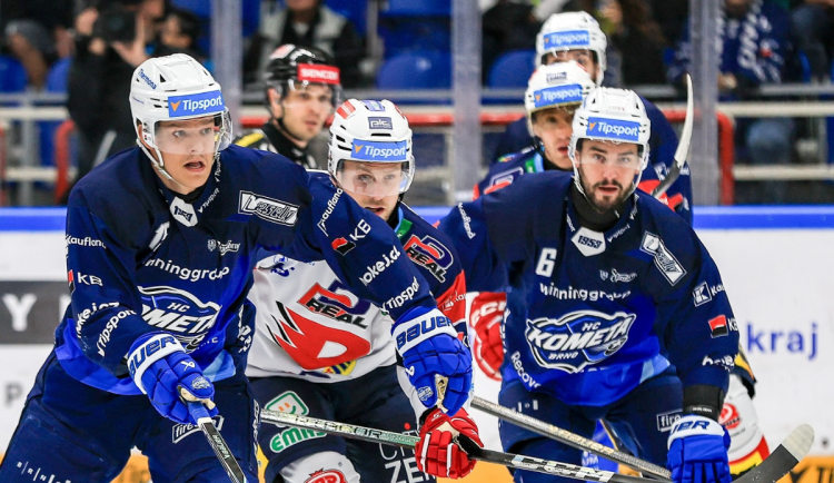 Hokejisté Brna prohráli v prodloužení s Pardubicemi 1:2, ale dál vedou tabulku