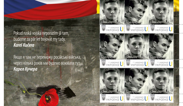 Ukrajina vydala známky s Karlem Kučerou, českým dobrovolníkem, který padl u Bachmutu