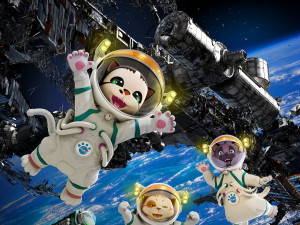 Kočičí dobrodružství na vesmírné stanici