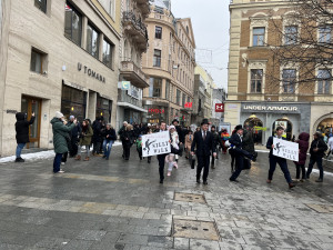 VIDEO: Švihlým krokem napříč Brnem. Centrum města rozhýbal bláznivý pochod