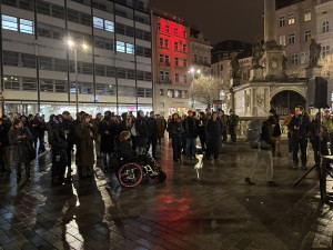 Nechceme mafiány ve vládě, zaznělo v Brně. Demonstrovalo asi sto lidí