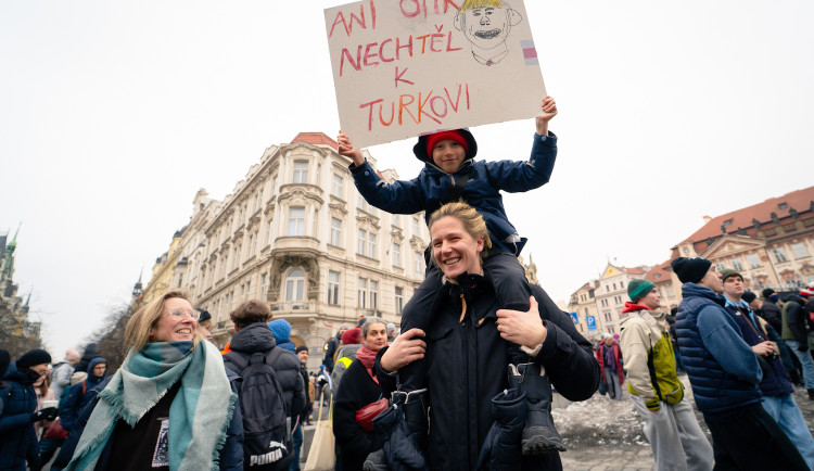Ilustrační fotografie z demonstrace v Praze