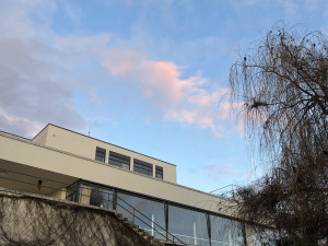 FOTO: V brněnské vile Tugendhat otevřeli kavárnu, lidé se občerství v garáži