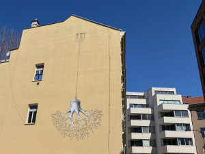 Pouliční umělec zkrášlil centrum Brna, jeho mural připomíná Velkou synagogu
