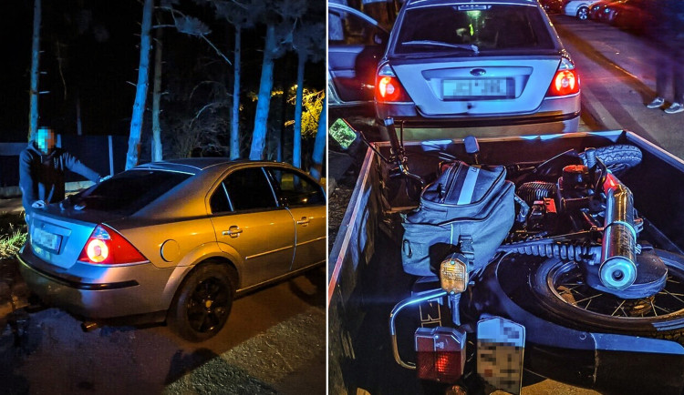 Posádka auta s nesvítícím světlem měla vážný důvod zběsile ujíždět před policií