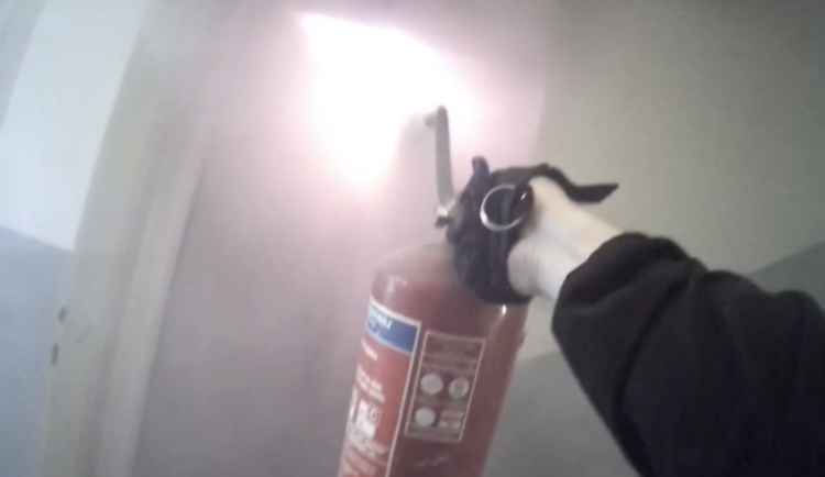 Snímek z místa požáru