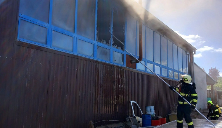 Foto z místa požáru