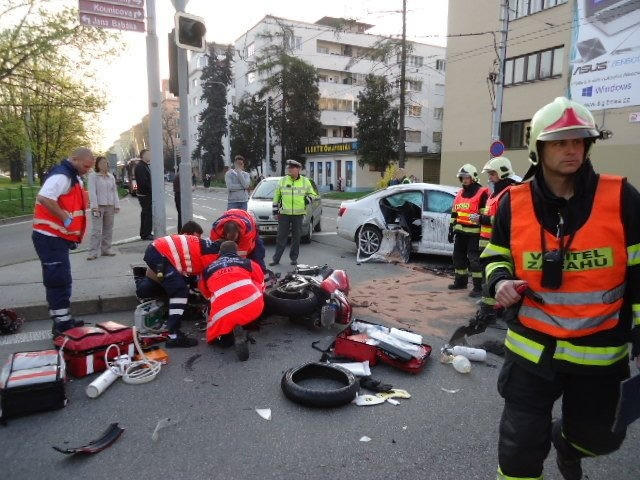 Nehoda v centru Brna