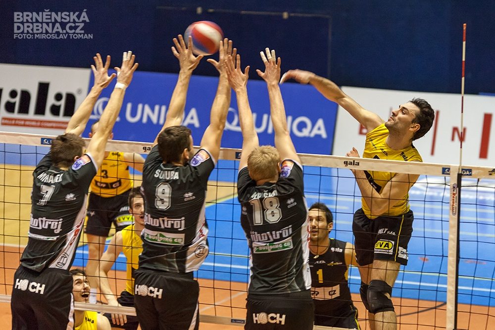 Volejbal Brno vs. VK Jihostroj České Budějovice, foto: Brněnská Drbna, Miroslav Toman