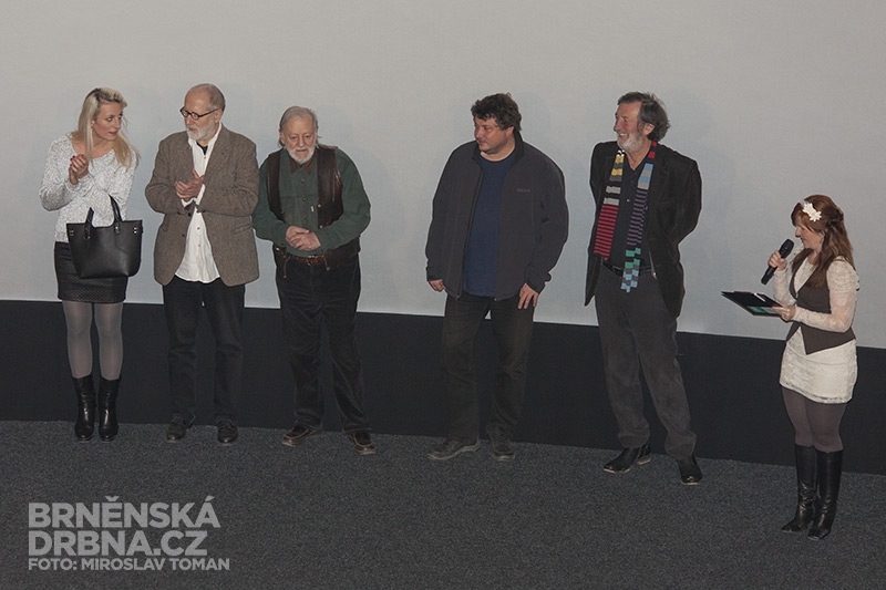 Zleva: Anna Polívková, Jano Sedal, Jiří Pecha, Robert Sedláček, Bolek Polívka, foto: Brněnská Drbna, Miroslav Toman