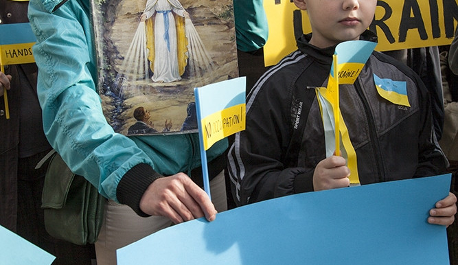 Protest proti ruské agresi vůči Ukrajině, foto: Brněnská Drbna, Miroslav Toman