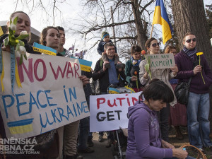 Protest proti ruské agresi vůči Ukrajině, foto: Brněnská Drbna, Miroslav Toman