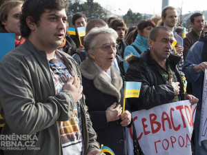 Protest proti ruské agresi vůči Ukrajině, foto: Brněnská Drbna, Miroslav Toman