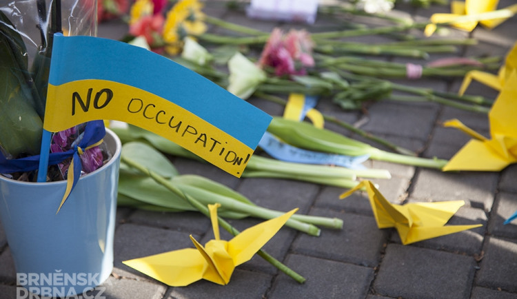 Protest proti ruské agresi vůči Ukrajině, foto: Brněnská Drbna, Miroslav Toman