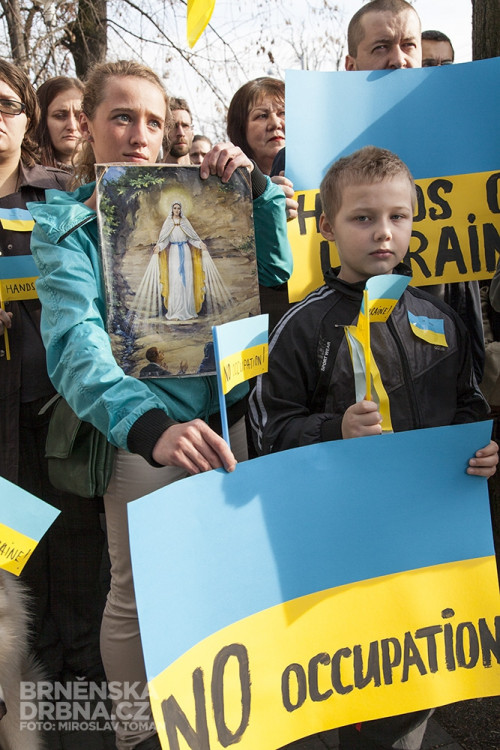 Protest proti ruské agresi vůči Ukrajině, foto: Brněnská Drbna, Miroslav Toman