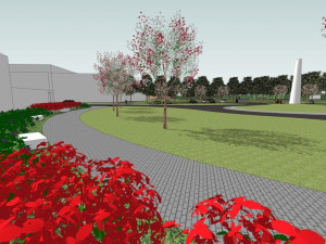 Vizualizace zpracování změn na Vaňkově náměstí na Žlutém kopci, vizualizace: P.P. Architects