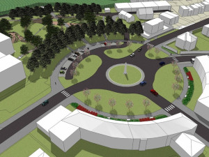 Vizualizace zpracování změn na Vaňkově náměstí na Žlutém kopci, vizualizace: P.P. Architects