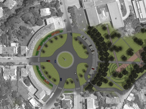 Vizualizace zpracování změn na Vaňkově náměstí na Žlutém kopci, vizualizace: P.P. Architects