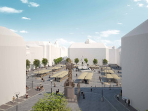 Vizualizace rekonstrukce Zelného trhu v Brně, vizualizace: Atelier RAW