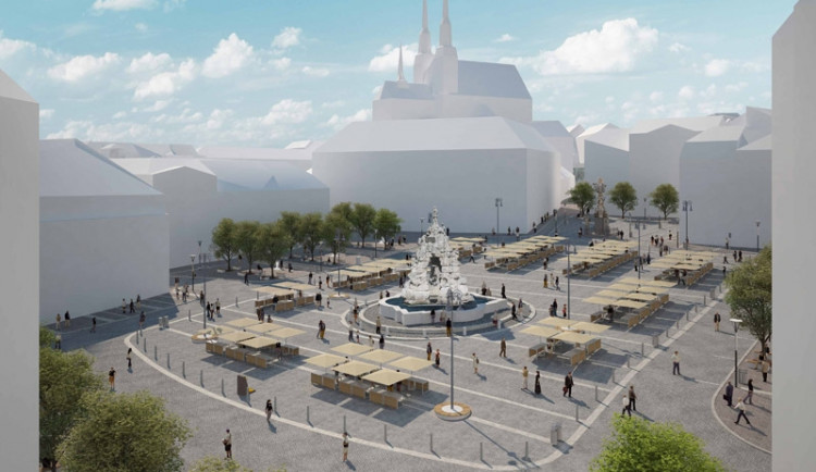 Vizualizace rekonstrukce Zelného trhu v Brně, vizualizace: Atelier RAW