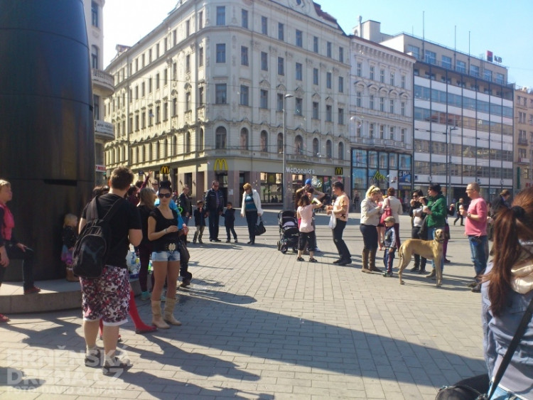 Na brněnském náměstí Svobody se sešly desítky lidí, foto: Brněnská Drbna, David Zouhar