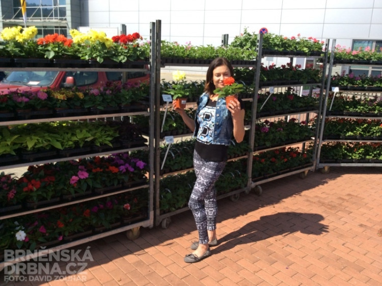 Hanka Kynychová si na výstavišti vybrala nové květiny do zahrady, foto: Brněnská Drbna, David Zouhar