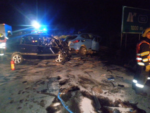 Hasiči zasahovali u dopravní nehody na dálnici D1, foto: hasiči JMK
