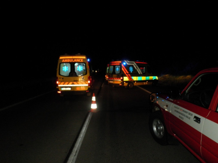 Hasiči zasahovali u dopravní nehody na dálnici D1, foto: hasiči JMK