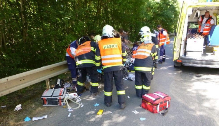 Tragická dopravní nehoda u Ivaně, foto: HZS JMK