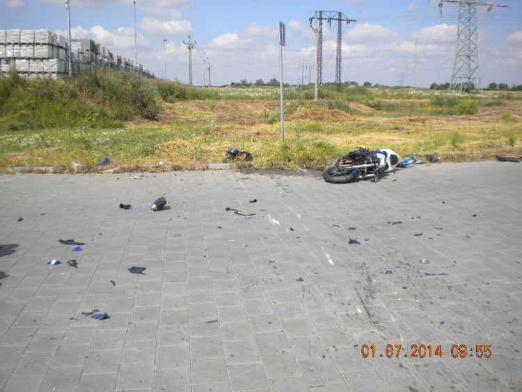 Tragická nehoda motorkáře a osobního automobilu na Vyškovsku, foto: HZS JMK