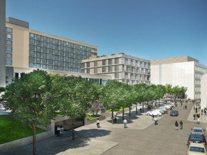 Janáčkovo kulturní centrum navrhl v lokalitě u Inter hotelu Atelier M1, vizualizace: Atelier M1