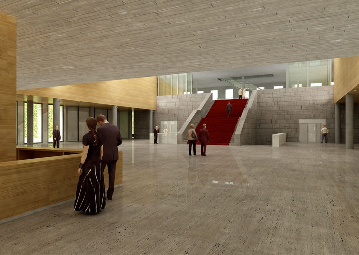 Janáčkovo kulturní centrum navrhl v lokalitě u Inter hotelu Atelier M1, vizualizace: Atelier M1