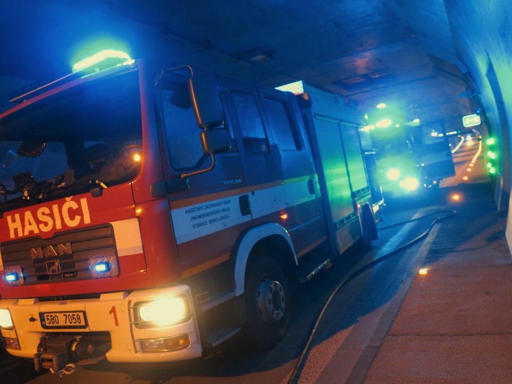 Cvičení v Královopolském tunelu, foto: HZS JMK