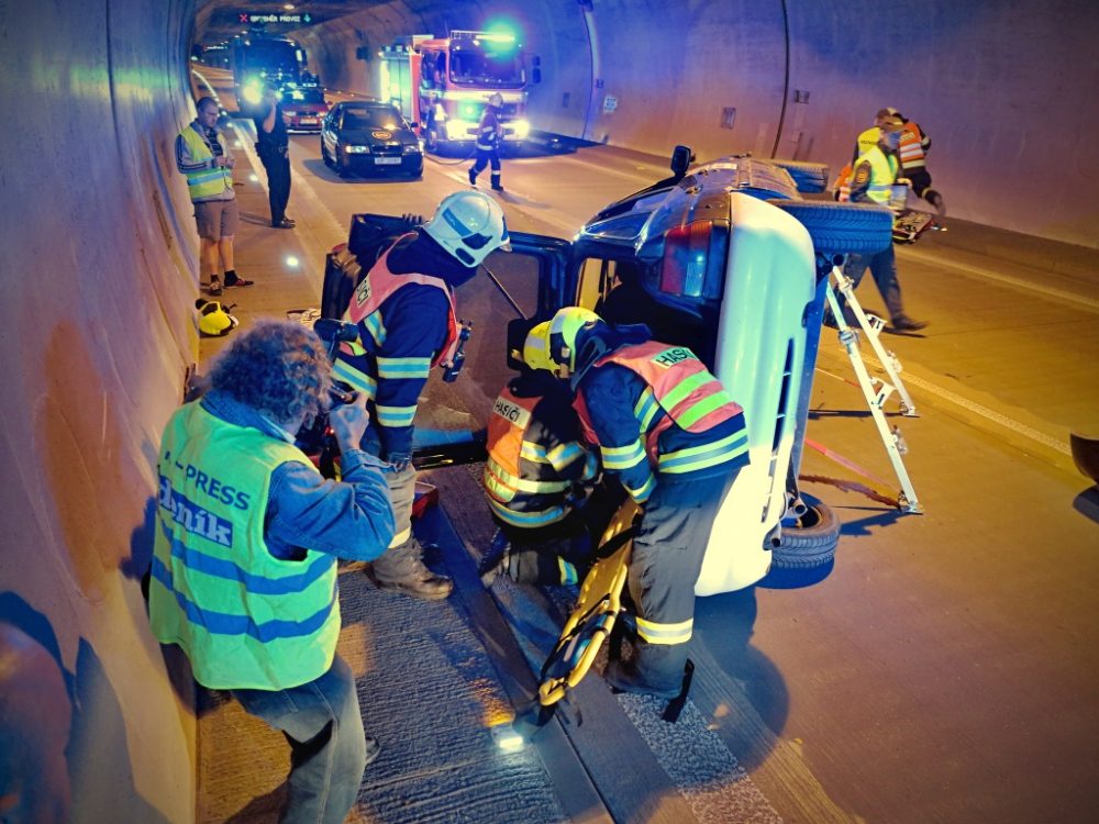 Cvičení v Královopolském tunelu, foto: HZS JMK