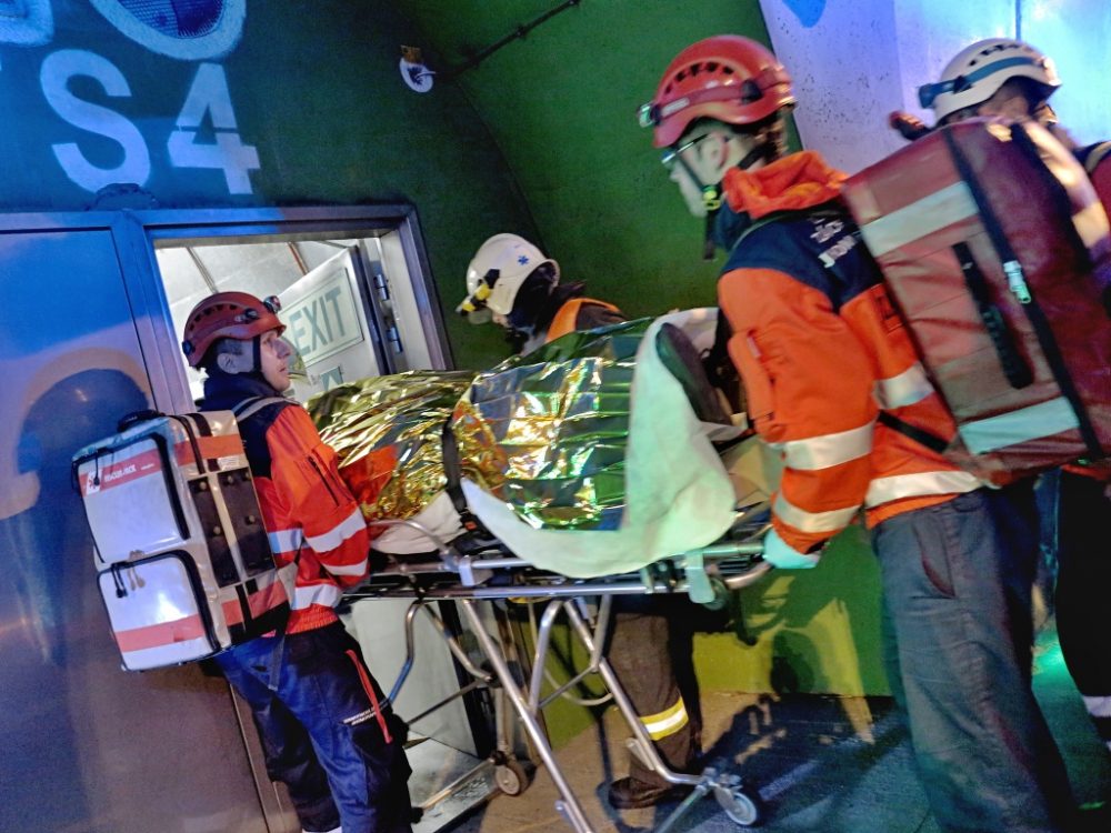 Cvičení v Královopolském tunelu, foto: HZS JMK