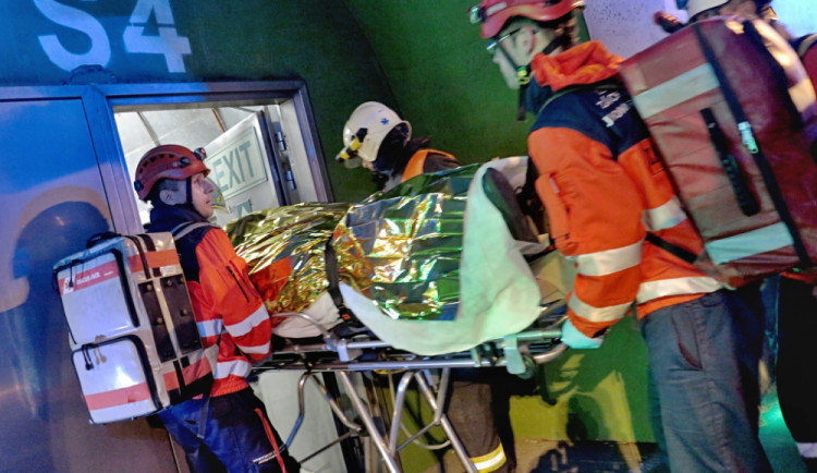Cvičení v Královopolském tunelu, foto: HZS JMK
