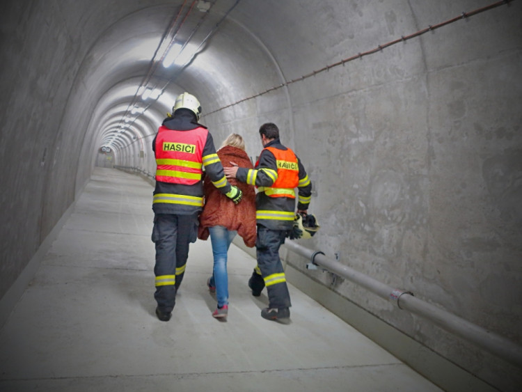Cvičení v Královopolském tunelu, foto: HZS JMK